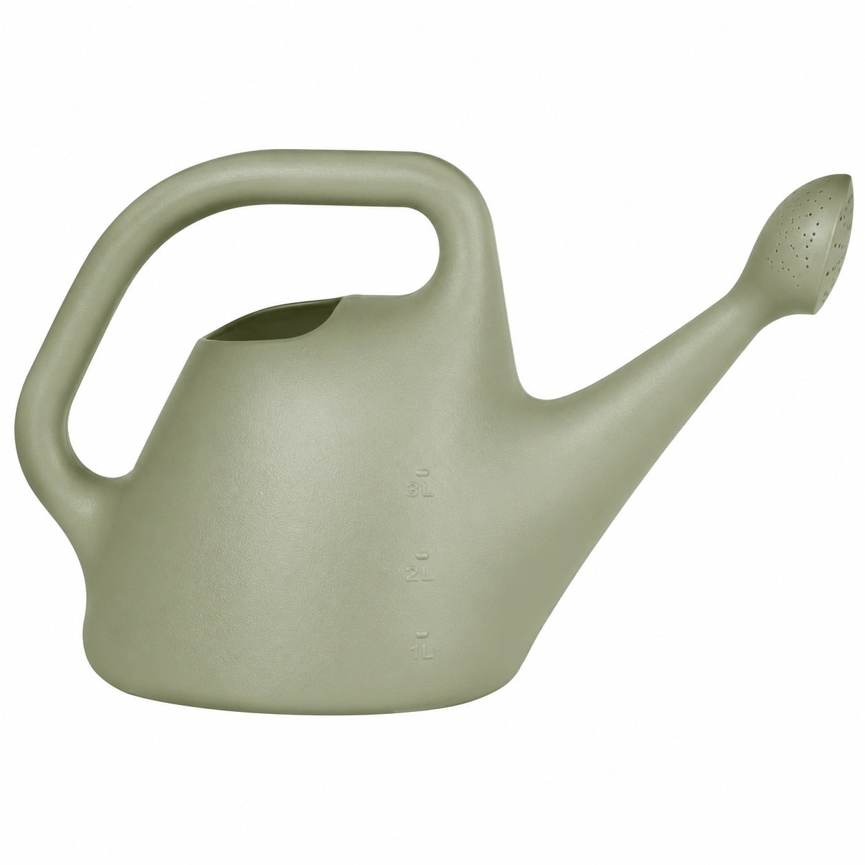 Annaffiatoio 3 L in plastica verde salvia con doccia per irrigazione