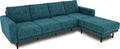 KAUTSCH, Sofa, 266 cm, Niebieski, metal, 4-osobowa