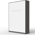 Łóżko z materacem, SMARTBett, 140 x 200 cm, 90 W, Antracytowy/Biały, metal, składana konstrukcja