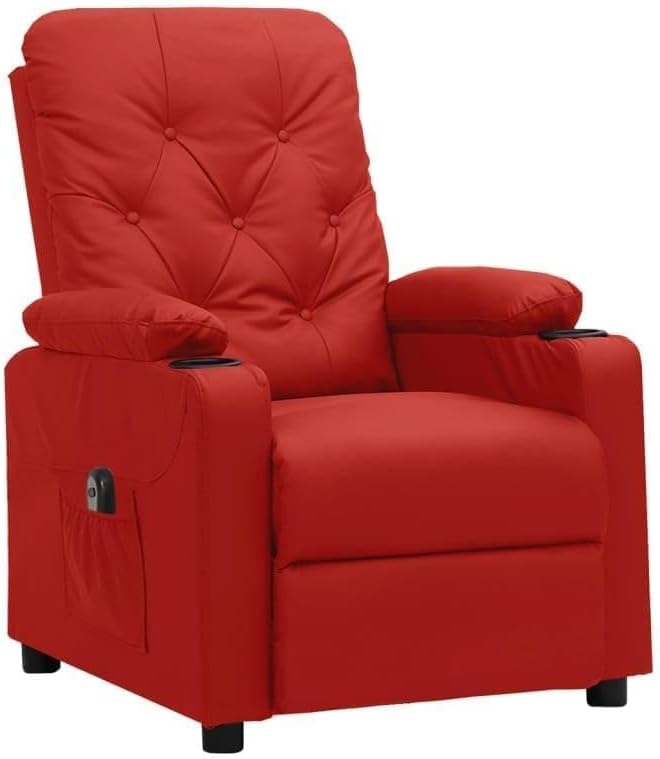 Fotel, RCODSSK, 78,5 x 93 x 96,5 cm, 240 V, Czerwony, metal, pilot zdalnego sterowania