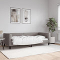 Sofa, FWIKDUN, 90 x 200 cm, 2 W, Szary/Biały, lite drewno, miejsce do przechowywania, 2 w 1