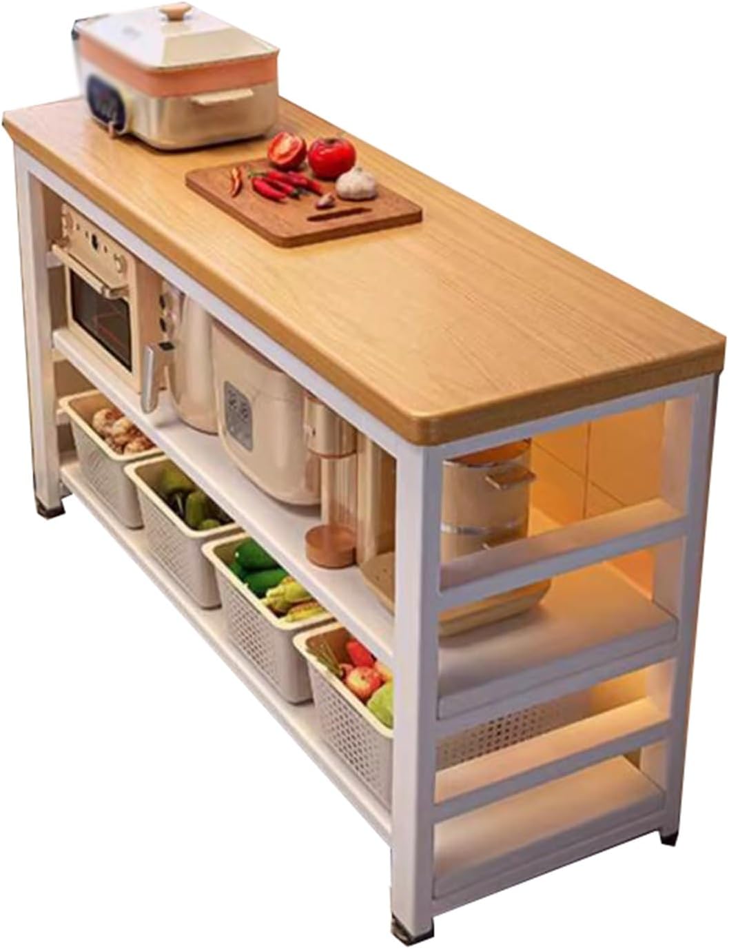Kuchenka mikrofalowa, 120 x 30 x 80 cm, 25 kg, Pomarańczowy/Brązowy, metal