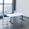 Rama łóżka, Weber Büro, 200 x 100 cm, Biały/Antracytowy, płyta wiórowa