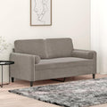 Sofa, Teenpull, 140 cm, Szary, aksamit, 2-osobowa