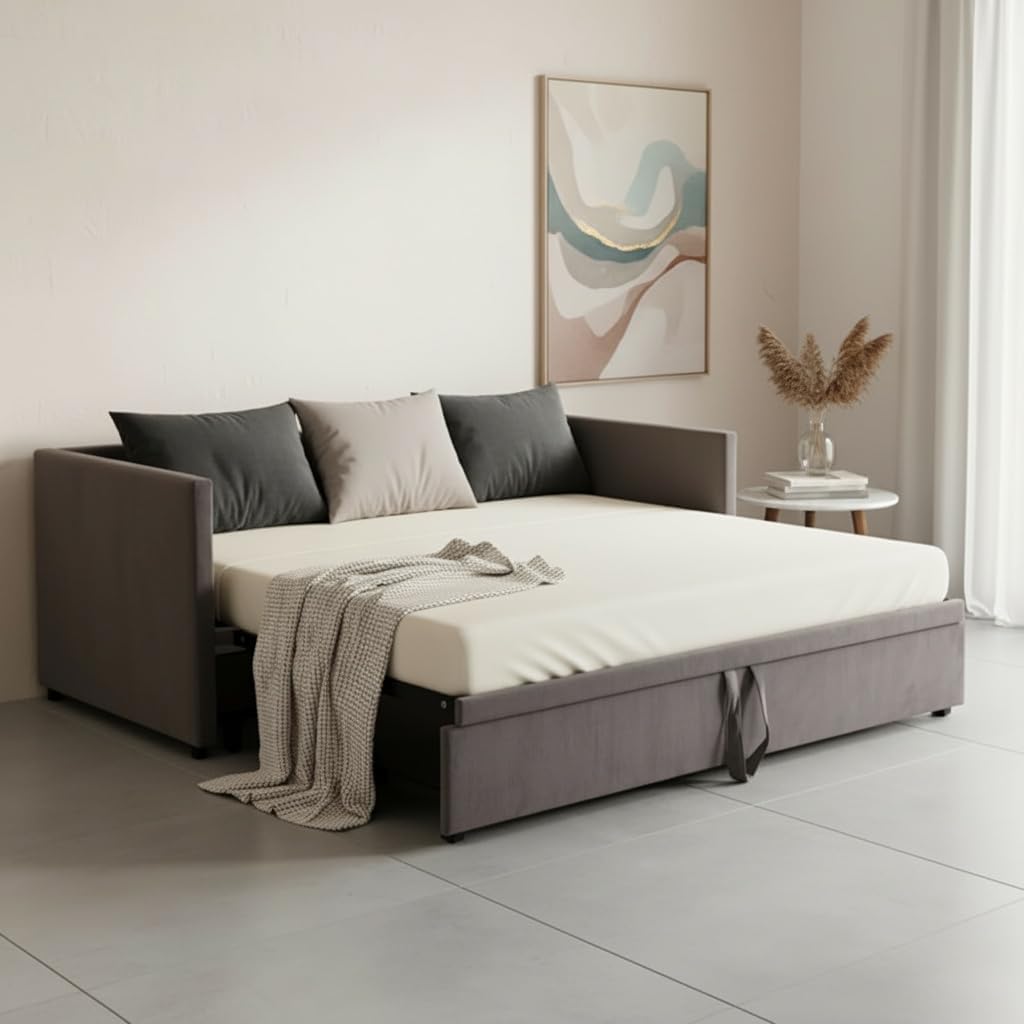 Sofa, Wnvivi, 180 x 200 cm, Szary, MDF