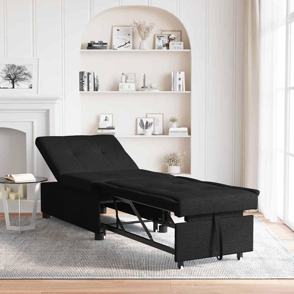 Keeushr, Sofa, 194 x 50 x 82 cm, Czarny, metal, funkcja spania