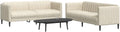 Tonture, Zestaw wypoczynkowy, 176 x 76,5 x 74,5 cm, 110 kg, Beżowy, lite drewno, 2-osobow