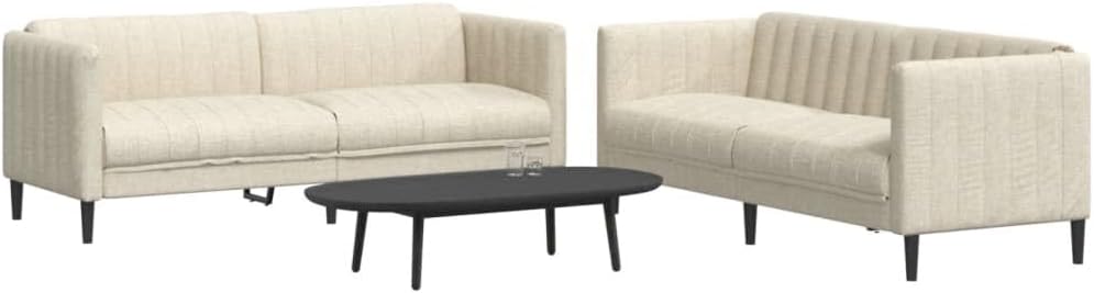 Tonture, Zestaw wypoczynkowy, 176 x 76,5 x 74,5 cm, 110 kg, Beżowy, lite drewno, 2-osobow