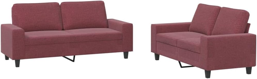 Sofa, vidaXL, 154 x 77 x 80 cm, Czerwony, metal, 2-osobowa