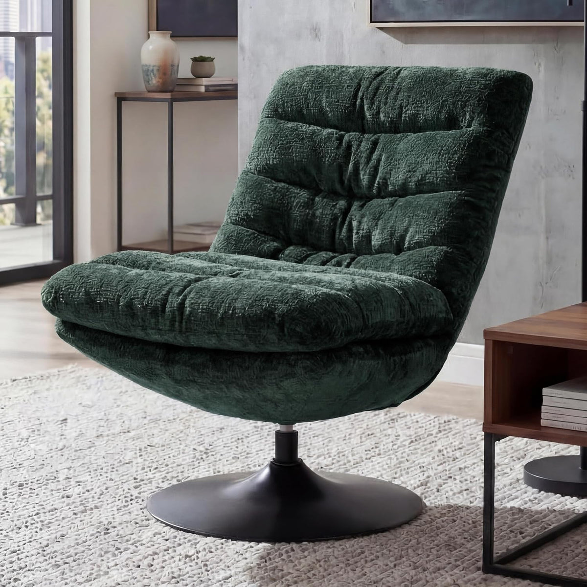 Fotel, HWC-Q29, Mendler, 470 g, 91 x 90 x 72 cm, Zielony