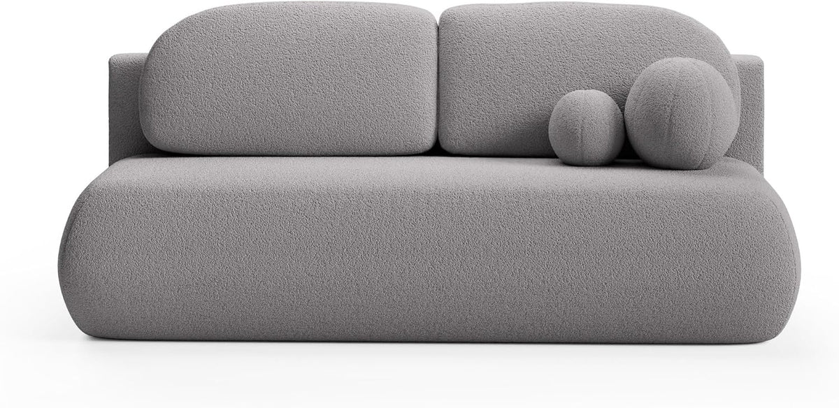 Sofa, LIKMA, 210x85x100 cm, Szary, 3-osobowa, funkcja spania