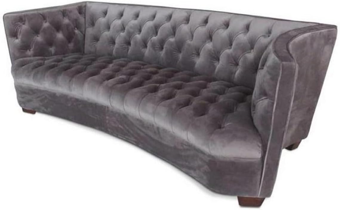 Sofa, Casa Padrino, 221 x 99 x 72 cm, Szary/Brązowy, lite drewno