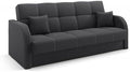 LIKMA, Sofa, 214x93x85 cm, Czarny, funkcja spania