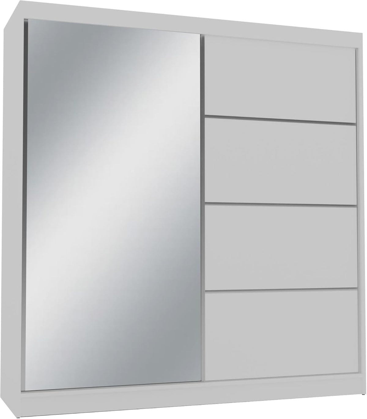 Szafa do sypialni, Generisch, 200 x 200 x 61 cm, Biały
