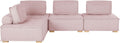 Sofa, Beliani, 300x100 cm, Różowy, 4-osobowy, modułowa konstrukcja
