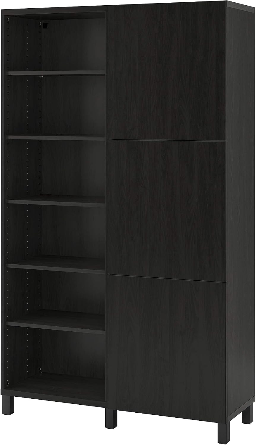 Ikea, Szafki, 120 x 42 x 202 cm, Czarny/Brązowy