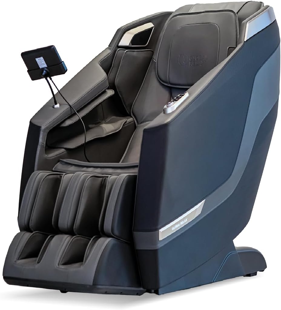 Fotel, GLOBAL RELAX, 5 cm, Czerwony, składana konstrukcja, Bluetooth, pilot zdalnego sterowania