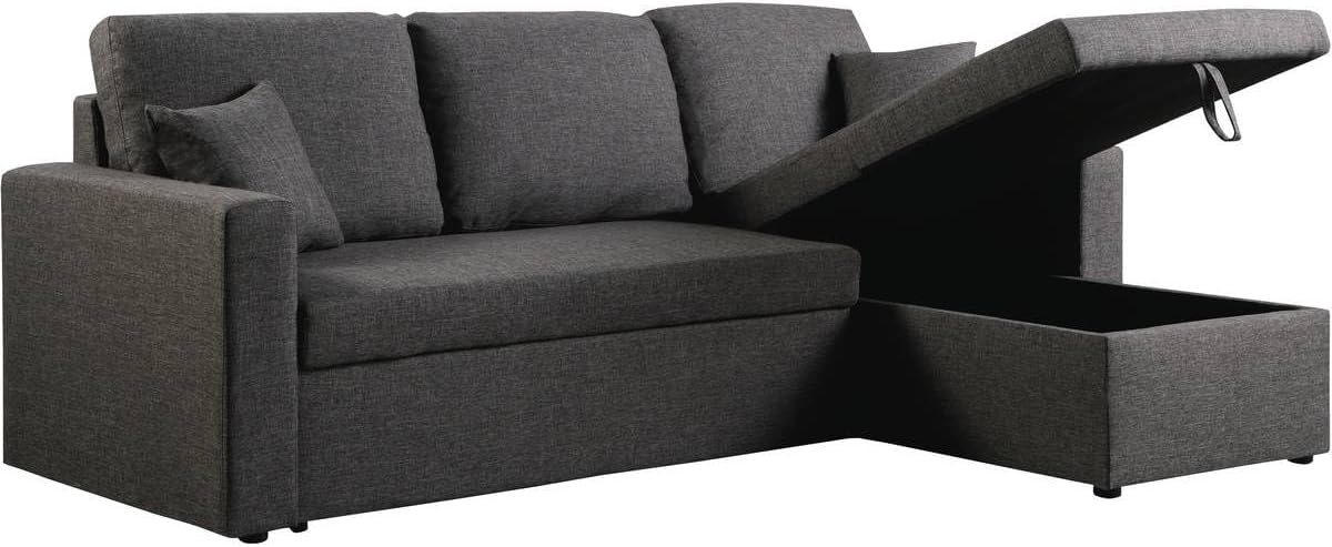 Sofa narożna, Habitat et Jardin, 221 x 145 x 85 cm, Szary, miejsce do przechowywania