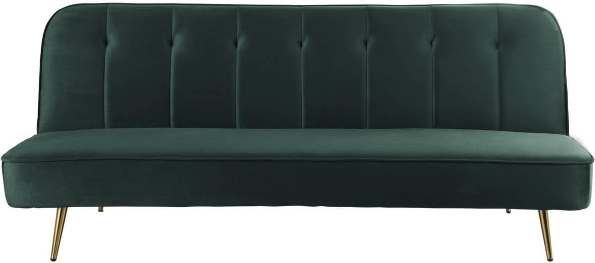 Habitat et Jardin, Sofa rozkładana, 180 x 83 x 75 cm, Zielony, aksamit