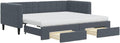 vidaXL, Sofa, 90 x 190 cm, 2 W, Szary, lite drewno, funkcja spania, 2 w 1
