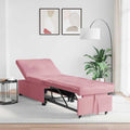 Sofa, Keeushr, 194 x 67 x 82 cm, Różowy, aksamit, funkcja spania