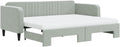 Sofa, vidaXL, 90x200 cm, 2 W, Szary, lite drewno, 2 w 1