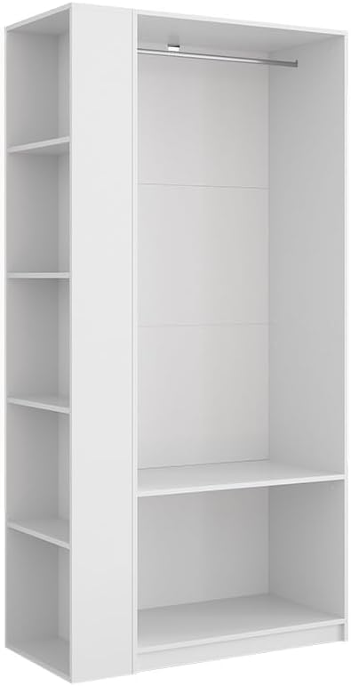 Szafa do sypialni, Vicco, 80 x 200 cm, Biały, płyta wiórowa
