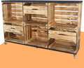 Komoda, Vintage Möbel 24 GmbH, 150 x 93 x 30 cm, Pomarańczowy/Brązowy, 3 szuflad