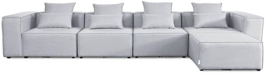 Home Deluxe, Sofa, 415 cm, Szary, modułowa konstrukcja