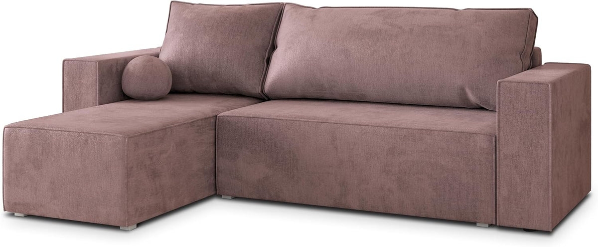 Sofa rozkładana, Masseno, 130x200 cm, Czerwony, płyta wiórowa, funkcja spania, miejsce do przechowywania