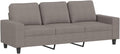 Sofa, vidaXL, 180 cm, Szary/Brązowy, metal, 3-osobowa