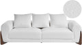 Sofa, Beliani, 125x65 cm, Biały, 3-osobowa