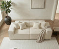 Sofa, Galyar, 200 x 90 x 65 cm, Beżowy, sztruks, 2-osobowa, modułowa konstrukcja