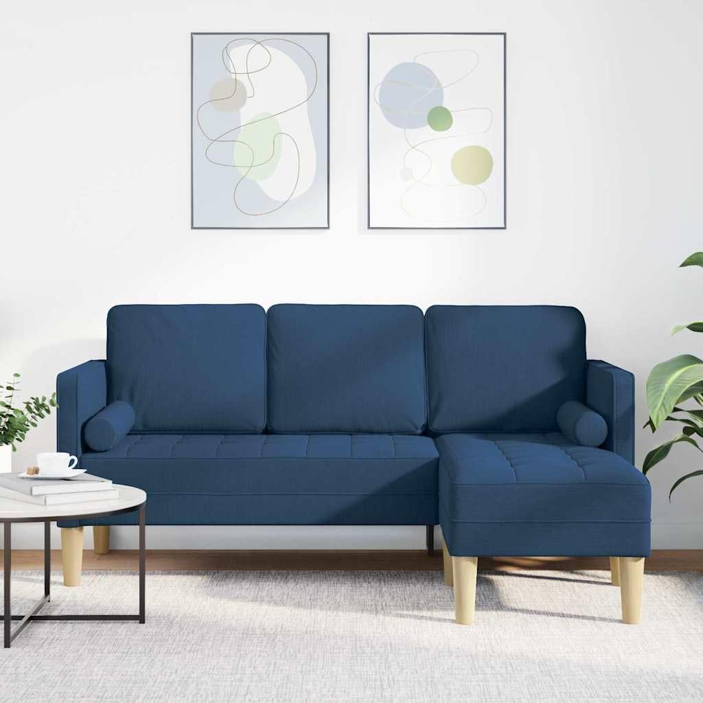 Tonture, Sofa narożna, 173 x 131 x 67 cm, Niebieski, materiał drewnopochodny, 3-osobowa