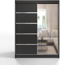 Szafa do sypialni, ML Furniture Ltd, 120 cm, Czarny