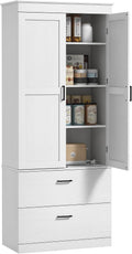 HOMCOM, Kredens, 75 x 39 x 178 cm, 178 W, Biały, MDF