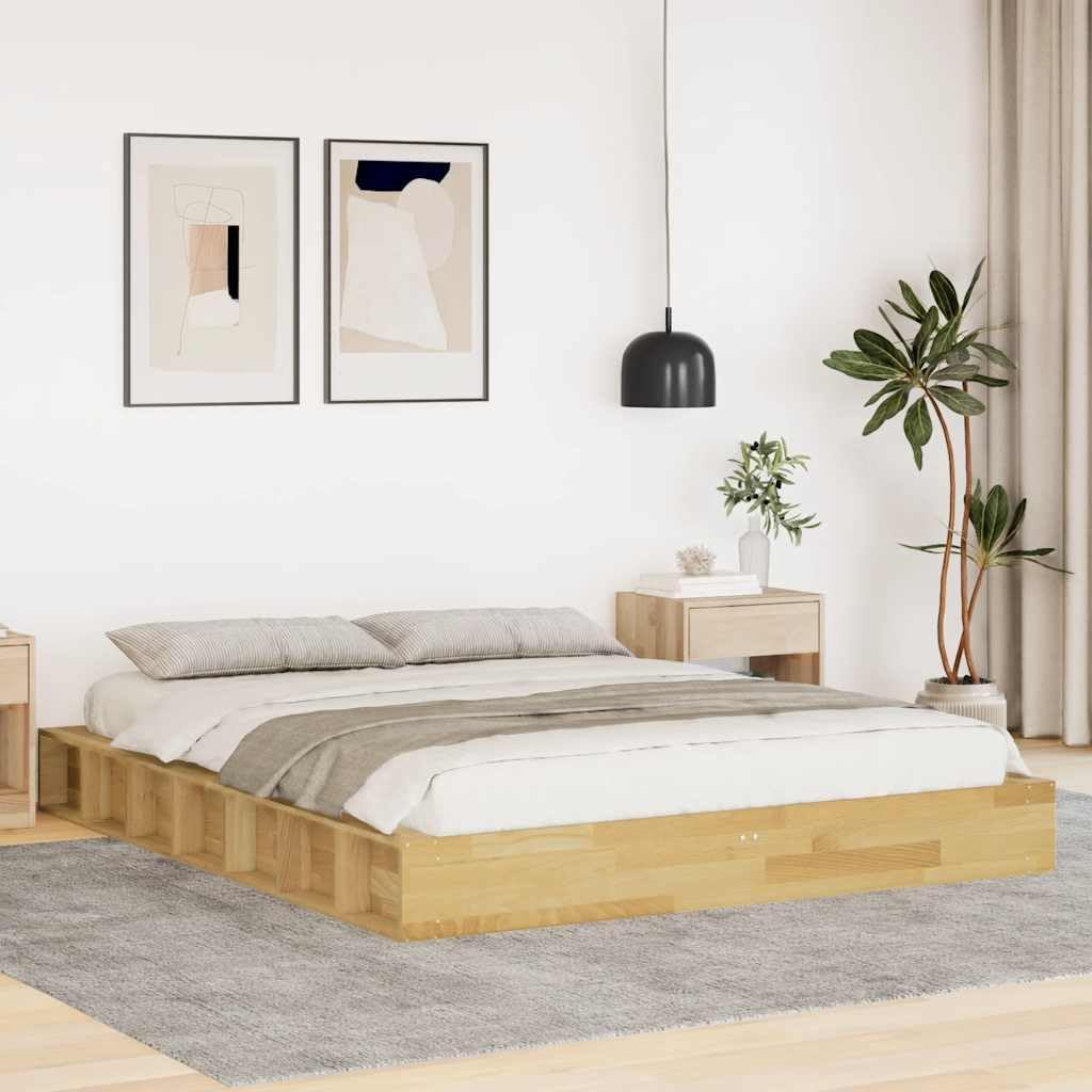 Rama łóżka, Teenpull, 140 x 200 cm, Biały/Beżowy, lite drewno, miejsce do przechowywania