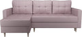NEXT COLLECTION, Sofa narożna, 200 x 130 cm, Różowy/Czerwony, funkcja spania, składana konstrukcja
