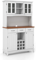 Kredens, KOMFOTTEU, 112 x 41,5 x 184,5 cm, Biały, MDF, miejsce do przechowywania, 3 szuflad