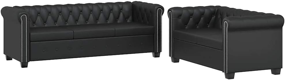 Sofa, Jkghdrt, 145,5 x 76 x 70 cm, Czarny, 2-osobowa