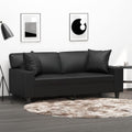 Sofa, Keeushr, 140 cm, Czarny, metal, 2-osobowa