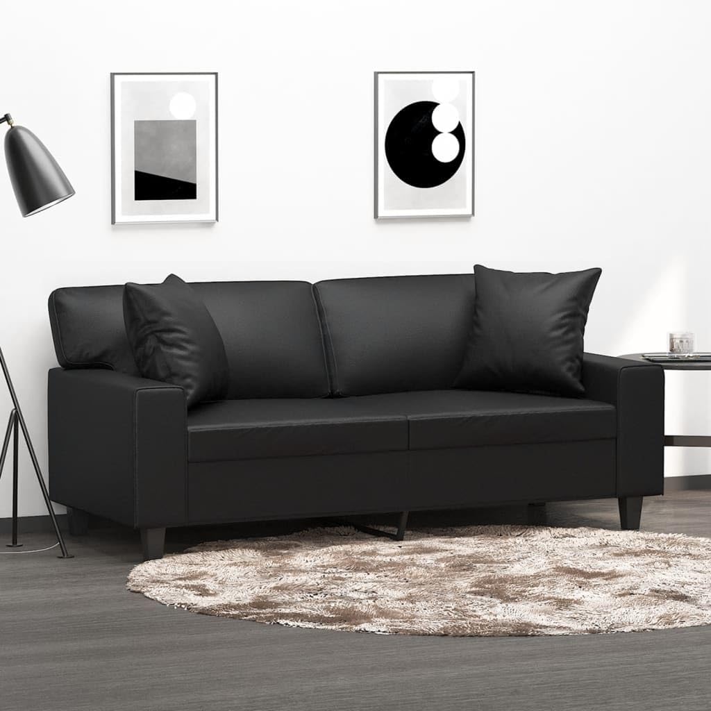 Sofa, Keeushr, 140 cm, Czarny, metal, 2-osobowa