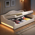 Sofa, Generisch, 140 x 200 cm, Beżowy, oświetlenie LED