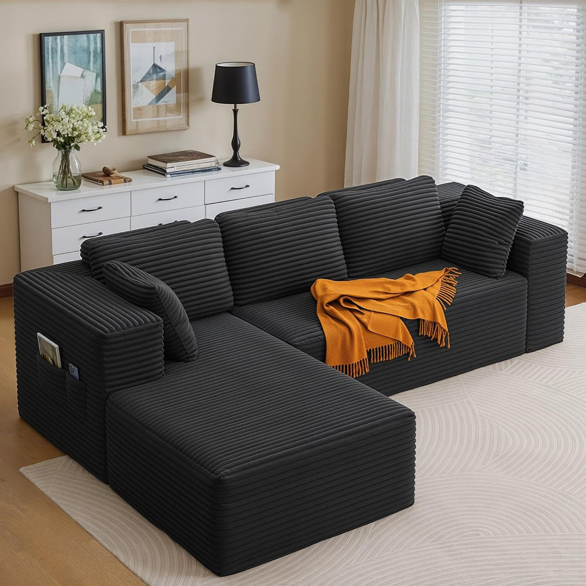 Sofa, 30D, Xbro, 160 x 250 x 61 cm, Szary, sztruks, 3-osobowa, modułowa konstrukcja, pilot zdalnego sterowania