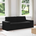 Sofa narożna, Keeushr, 222 x 80 x 82 cm, Czarny, materiał drewnopochodny, modułowa konstrukcja