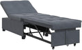 Sofa, vidaXL, 194 x 67 x 82 cm, Szary, aksamit, funkcja spania