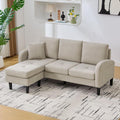 Sofa narożna, Luscriate, 166 x 118 x 77 cm, Brązowy, sztruks, 3-osobowa, modułowa konstrukcja