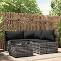 Sofa, HGBNMER, 63 x 63 x 57,5 cm, Szary, stal malowana proszkowo, modułowa konstrukcja, odporność na warunki atmosferyczne