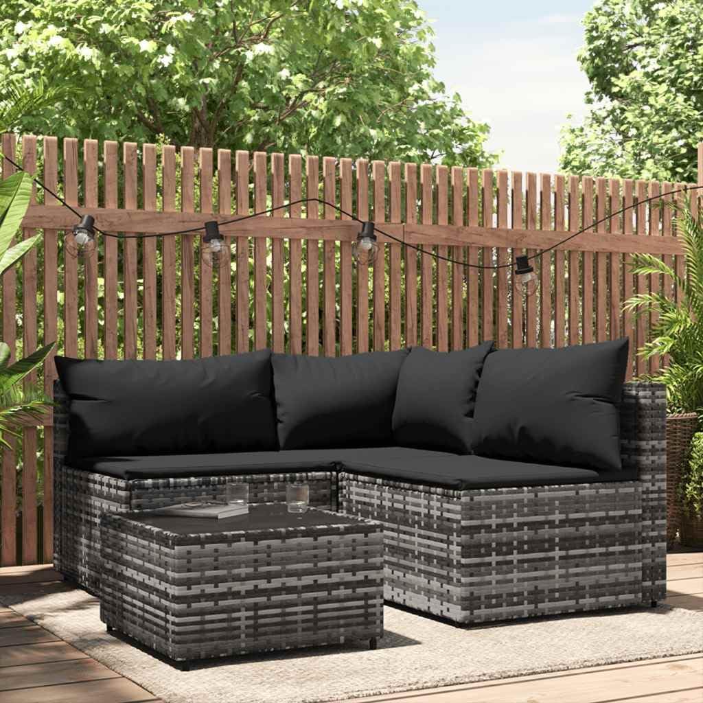 Sofa, HGBNMER, 63 x 63 x 57,5 cm, Szary, stal malowana proszkowo, modułowa konstrukcja, odporność na warunki atmosferyczne