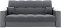 Sofa, LIKMA, 220x91x85 cm, Szary, skóra ekologiczna, funkcja spania